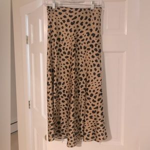 Realisation Par The Naomi Wild Things Leopard silk skirt. Size 0-2
